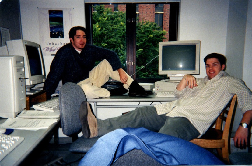 Two TGC staffers in the old office.
